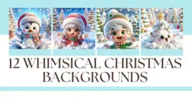 12 Whimsical Christmas Backgrounds